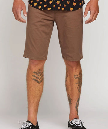 Volcom Solver Lite 5 Pocket Mens Short 19 - Mushroom